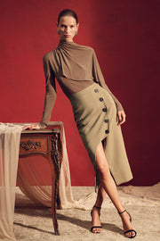 KELP CREPE MONETA SKIRT