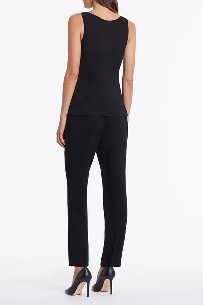 BLACK GEORGETTE SCOOP CAMI