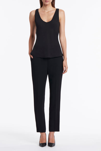 BLACK GEORGETTE SCOOP CAMI