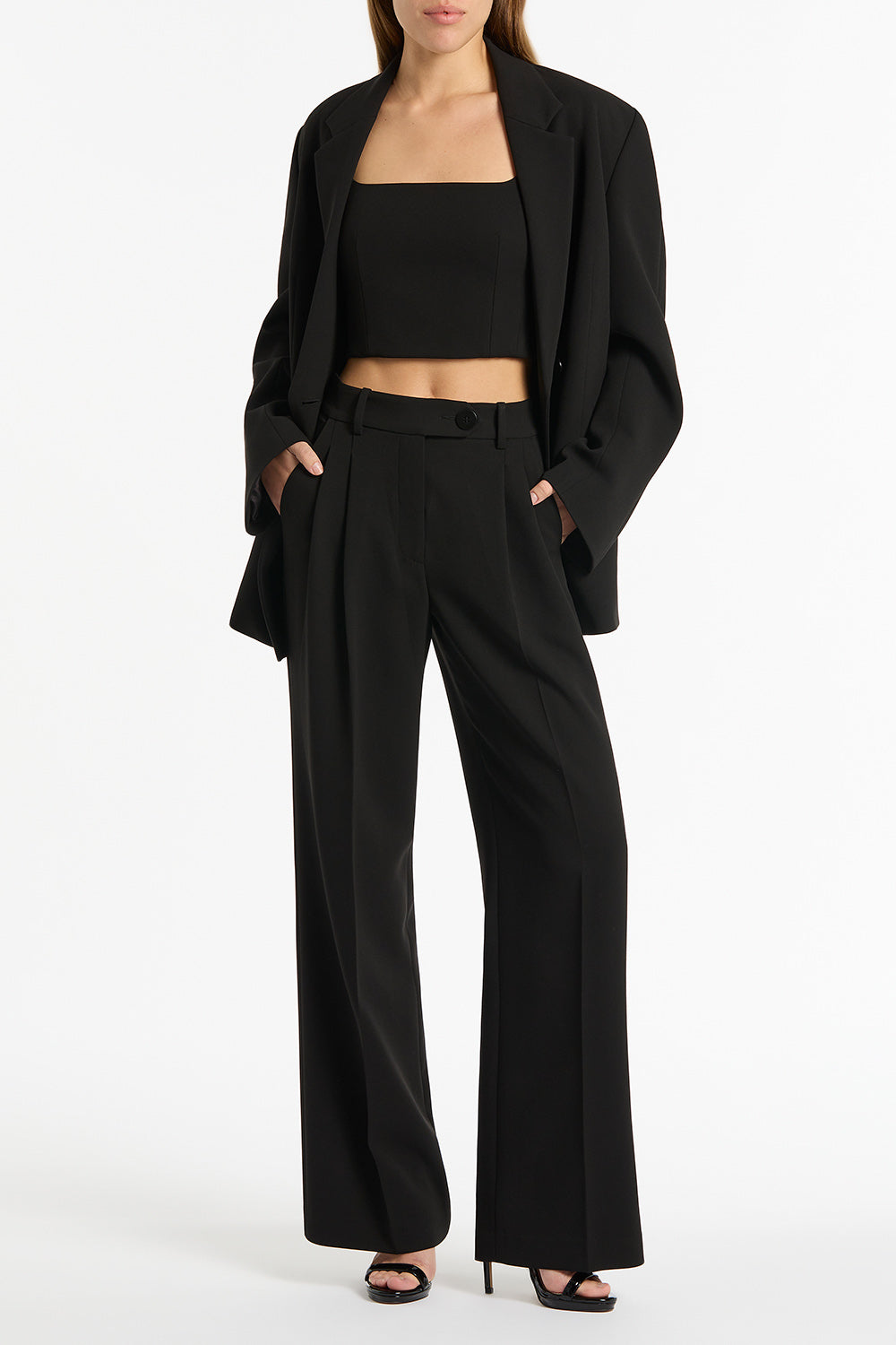 Oversized Crepe Coat main image 1