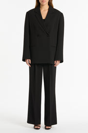 BLACK CREPE OVERSIZED JACKET