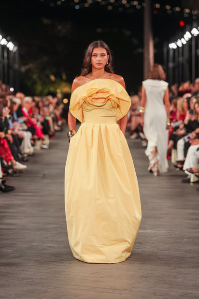 POLLEN TAFFETA BUBBLE MAXI SKIRT