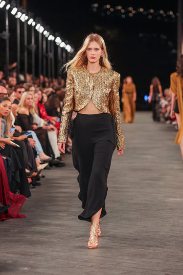 ITALIAN GOLD CROP JACKET