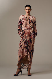 FIORI ETEREA GEORGETTE WATERFALL DRESS