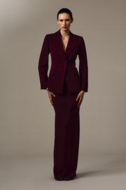 MERLOT CREPE BIAS SKIRT
