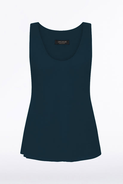 HUNTER GREEN GEORGETTE SCOOP CAMI
