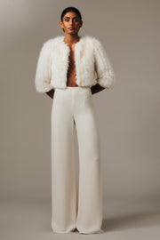 IVORY PIUMA FUR BOLERO