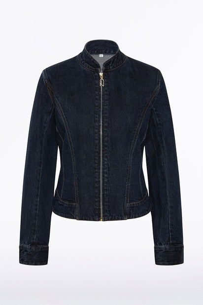 DARK INDIGO FITTED DENIM JACKET