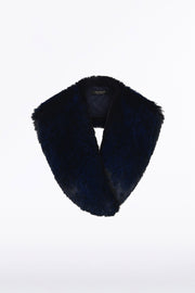 BRIGHT NAVY TIPPED FUR STOLE