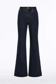 DARK INDIGO BOOTLEG DENIM JEANS
