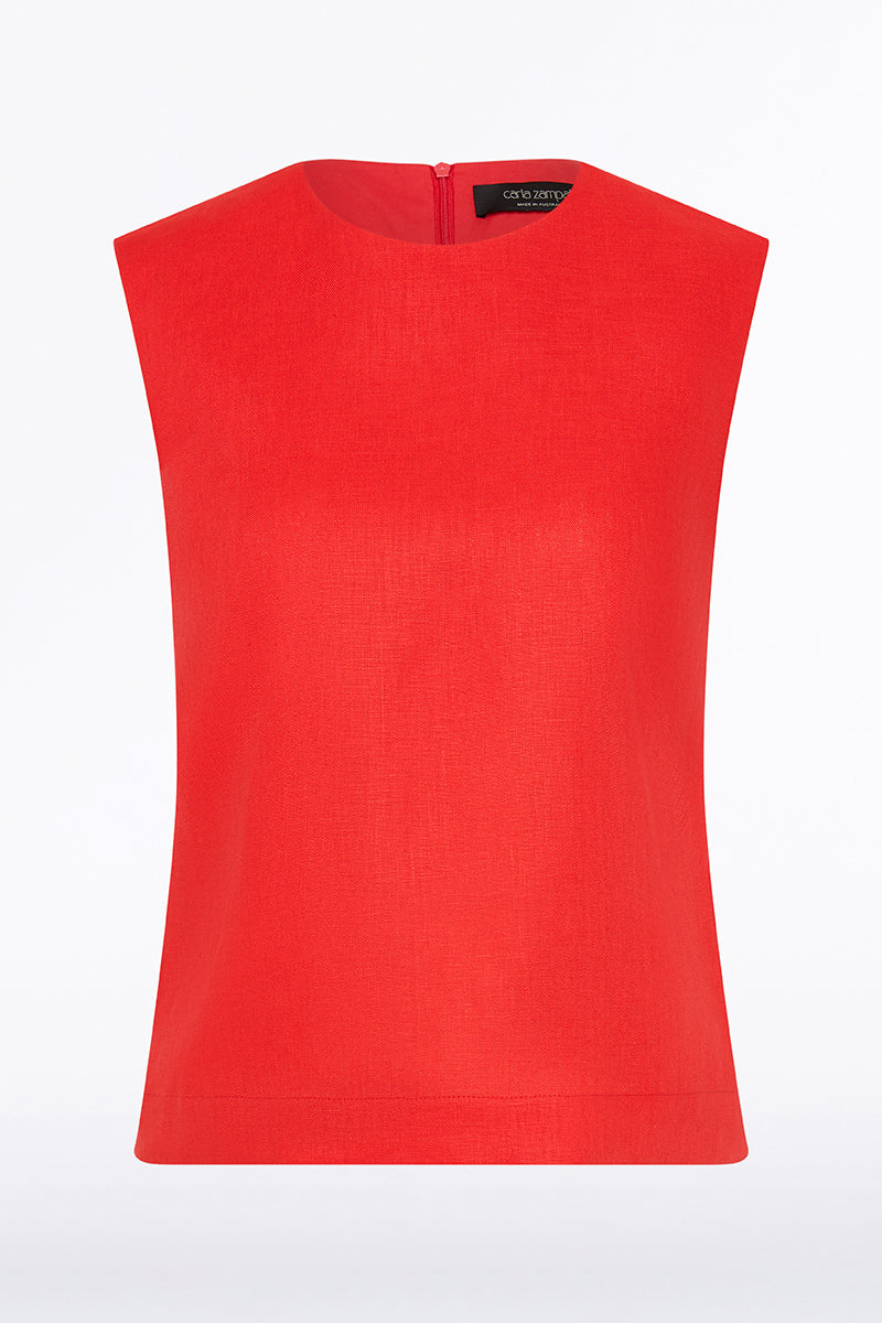 SCARLATTO LINEN TANK TOP – Carla Zampatti