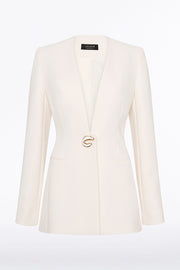 IVORY CREPE C BLAZER