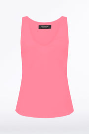 ROSE PINK GEORGETTE SCOOP NECK CAMI