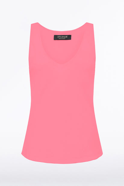 ROSE PINK GEORGETTE SCOOP NECK CAMI