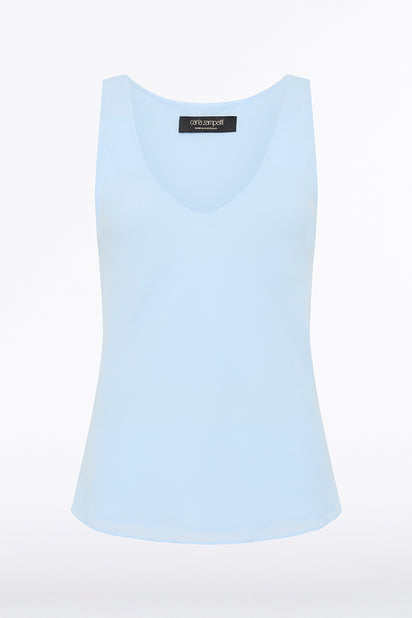 PALE BLUE GEORGETTE SCOOP CAMI