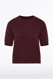 LOGANBERRY BRUSHED KNIT TOP