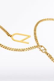 MONOGRAM CHAIN BELT