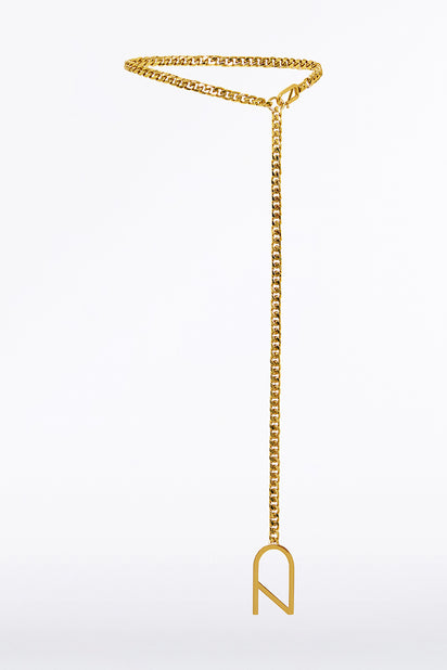 MONOGRAM CHAIN BELT