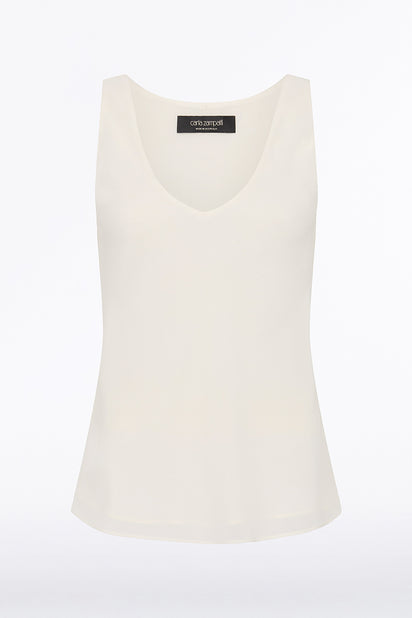 CREAM GEORGETTE SCOOP CAMI