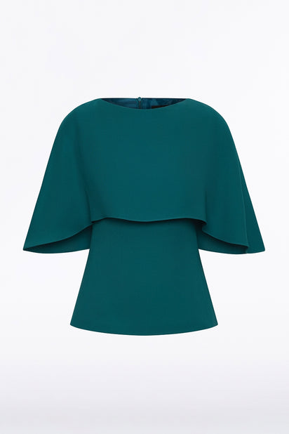 SERPENTINE CREPE CAPE TOP