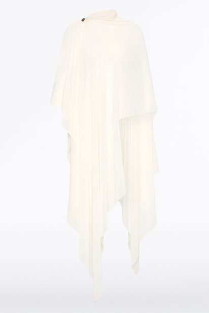 IVORY DRAPED GEORGETTE WRAP