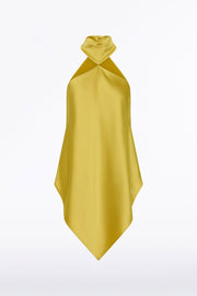 PEAR LUSTRE SATIN NECK DETAIL TOP