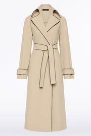 BONE LUXE COTTON DRILL TRENCH COAT