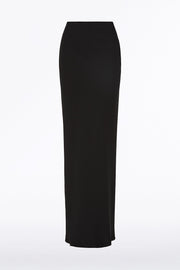 BLACK CREPE BIAS SKIRT