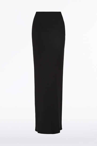 BLACK CREPE BIAS SKIRT