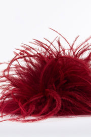 CABERNET FEATHER BROOCH