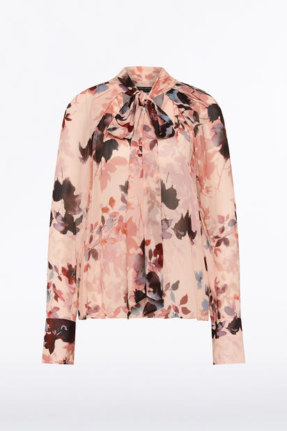 FIORI ETEREA GEORGETTE  BLOUSON SLEEVE TOP