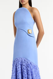 CORNFLOWER NASTRO STRAPLESS GOWN