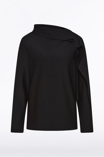BLACK PONTE SHOULDER DETAIL TOP