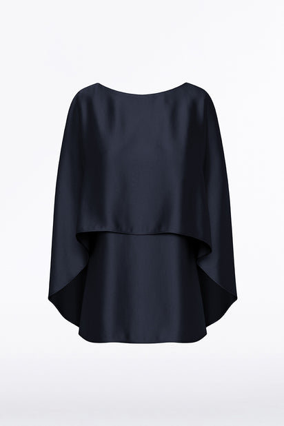 INK SATIN CAPE TOP