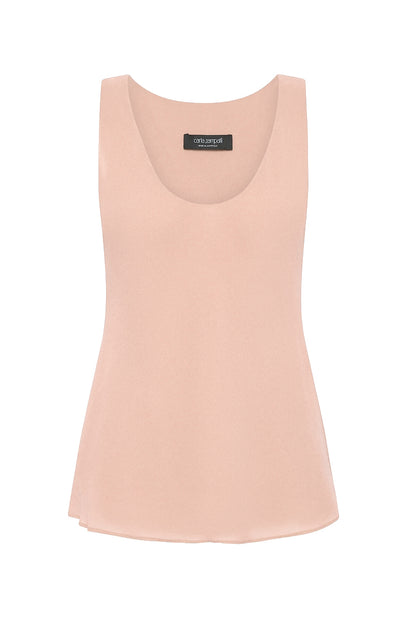 PALE ROSE GEORGETTE SCOOP CAMI