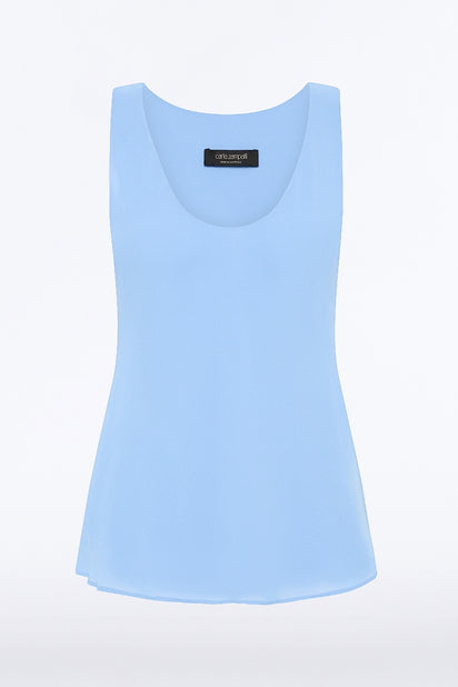 POWDER BLUE GEORGETTE SCOOP CAMI