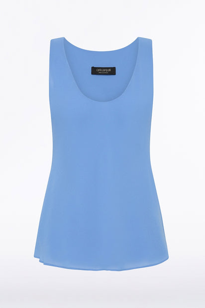 PACIFIC BLUE GEORGETTE SCOOP NECK CAMI