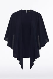 NAVY GEORGETTE CASCATA TOP