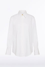 WHITE COTTON RELAXED SHIRT