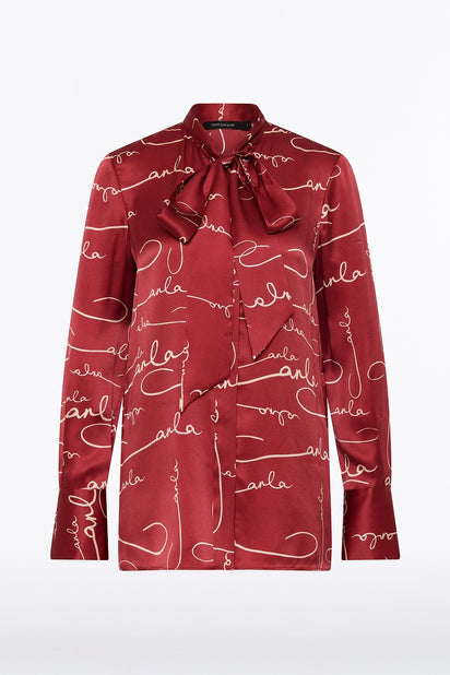 SHIRAZ SIGNATURE SILK TIE SHIRT