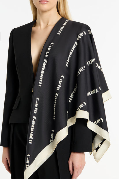 CZ LOGO LASER SILK SCARF