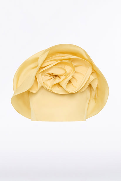 POLLEN TAFFETA FLOWER TOP