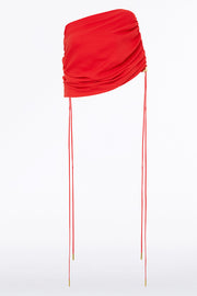 SCARLET CREPE COULISSE SHRUG