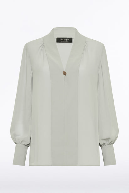 SILVER GEORGETTE LA BANDA SHIRT