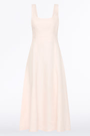 ROSA LINEN SQUARE NECK MIDI DRESS