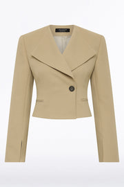 KELP CREPE CROPPED JACKET