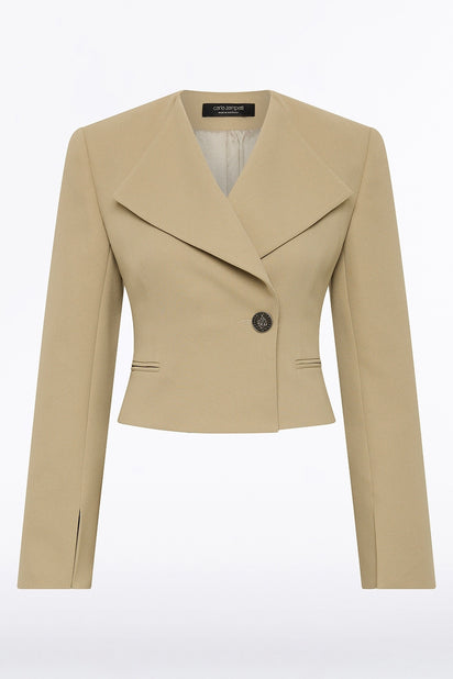 KELP CREPE CROPPED JACKET