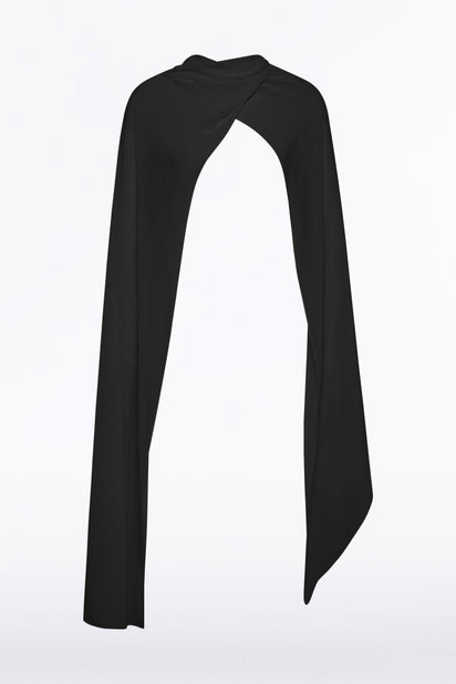 BLACK GEORGETTE SCARF