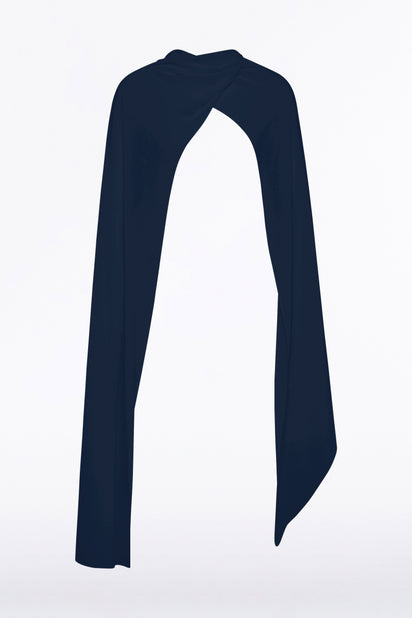 NAVY GEORGETTE SCARF