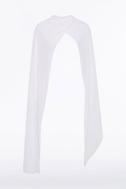 WHITE GEORGETTE SCARF